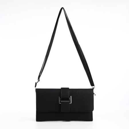 Bag-clate on magnet, long belt, black color-2