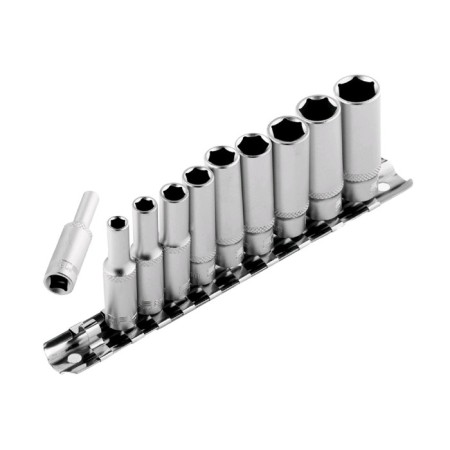 Set of end heads Stels 13605, 1/4 ", hexagonal, elongated, CRV, 4-13 mm, 10 pcs.-2