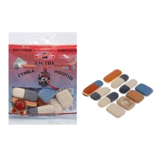 A set of erasers 9 pieces Koh-I-Noor, oval, mix