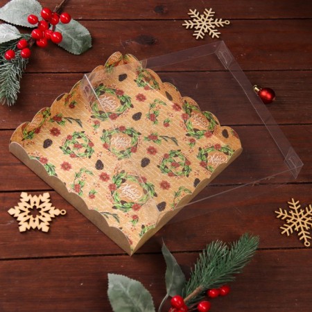 Birch for cookies "Christmas Post", 18 x 18 x 3 cm-2