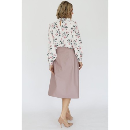Midi skirt of artificial leather, size 42-4