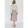 Midi skirt of artificial leather, size 42