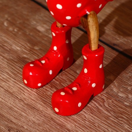 Souvenir "Duck in the summer outfit" col. red, tree 27 cm-5