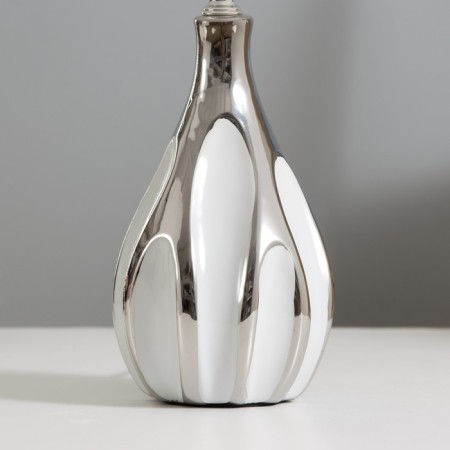 Julie table lamp E14 40W white silver 22x22x37cm Risalux-3