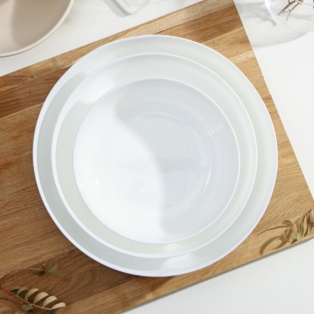 A set of baking luminarc diwali baking, 3 pcs: 1.3 l, 2 l, 2.8 l, glass ceramic, white color-1