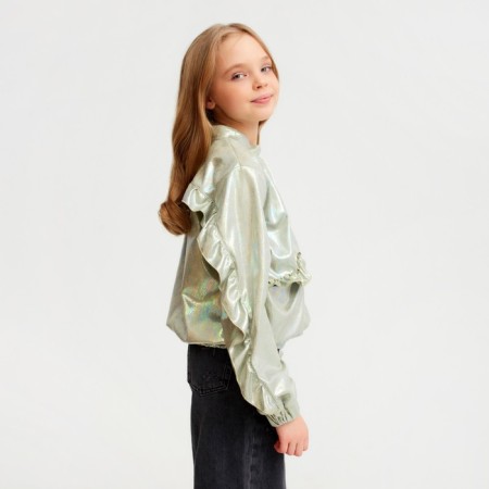 Jacket (bomber) Children's minku: Casual Collection Kids color green, height 128-2