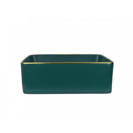 Bronze de Luxe 1061 sink, invoice, 400 x 400 mm, without opening for the mixer, green 746346-1