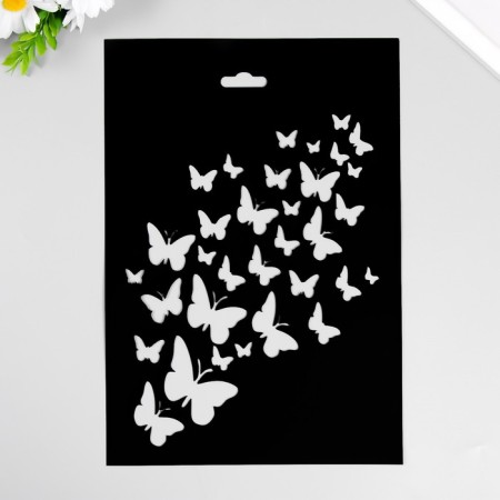 Plastic stencil "Butterflies" 20x29cm