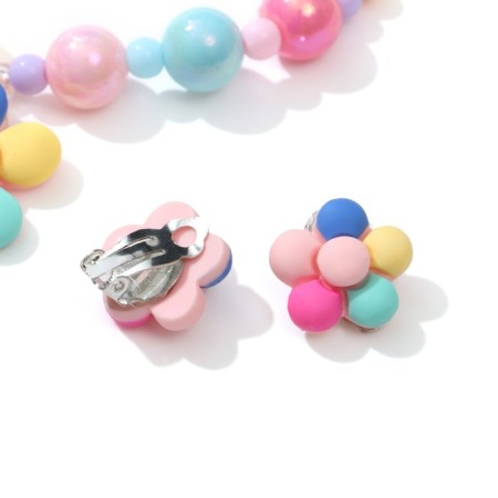 Set of children's “chosen” 4 subjects: clips, beads, bracelet, ring, flower, color-3