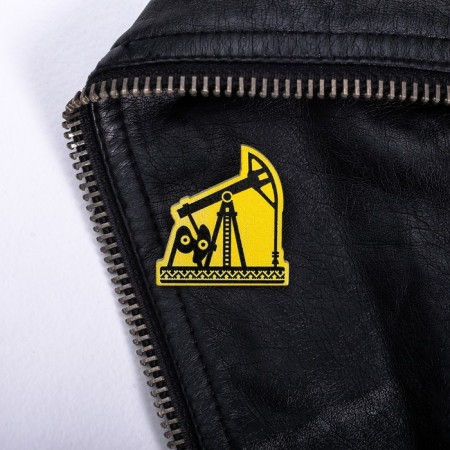 Wooden icon "Yanao. Drilling tower ", 2.9 x 3 cm