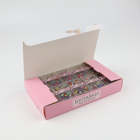 Portnovskiy pins, 35 mm, 80 pcs, colorful color-3