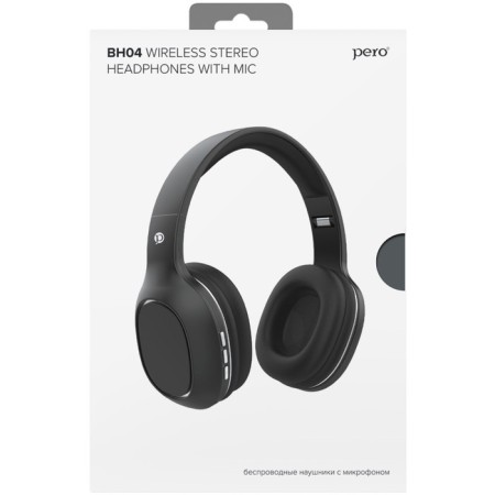 Headphones Pero BH04, wireless, full -size, microphone, 400 mAh, up to 20 hours, black-6