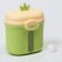 Container for storage of baby food "Crown", 360 gr., Green color