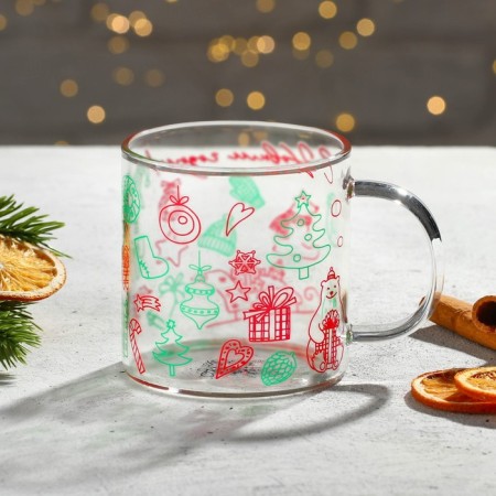 Glass mug "Happy New Year!", 350 ml-2