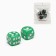 Dice play "Game time", 1.6 x 1.6 cm, set 2 pcs, green