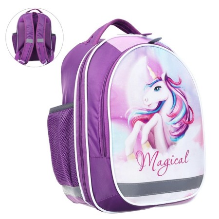 School backpack, 37 x 27 x 16 cm, ergonomic back, calligrata b magic unicorn-10