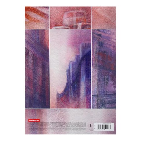 A4 watercolor paper, 10 sheets, block 180 g/m², Erichkrause "City Jazz", 100% white, in cardboard folder-2