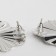 Earrings Metal "Atmosphere" compressed flowers, color silver