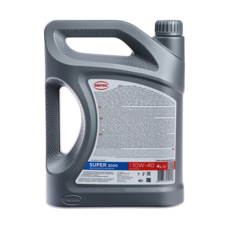 Motor oil Sintec Super 3000 10W-40, SG/CD, P/Synthetic, 4 L 600240-8
