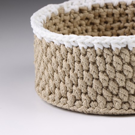 A set of knitted baskets, 3 pcs, polyester fiber, olive-4