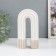 Ceramics Ceramics for 1 candle "Scar" sand-white 10.3x6.2x18 cm