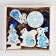 A set of Christmas tree toys "Winter patterns" 5 parts