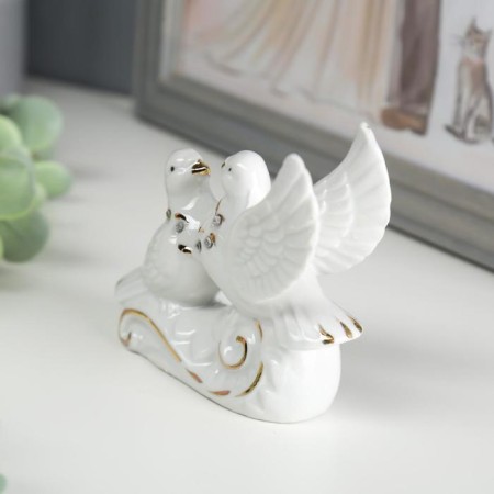 Souvenir "2 pigeons" cooled "with rhinestones 3.5x9.7x8.5 cm-2