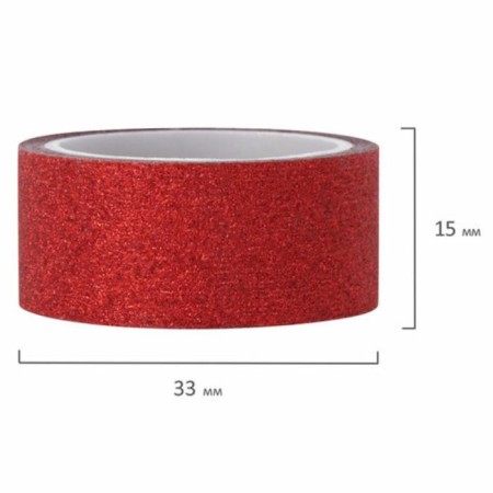 Sticky tape polymer for decor with sparkles "intensive", 15 mm x 3 m (set 7 pcs)-4