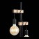 Floor lamp EVOLUCE. SL1142.405.01. Bagetti. 2x60 watts, E27, 24x26x160 cm, black color, light wood