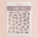 Nail stickers "petals", golden color