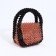 Bag-clate on magnet, long belt, brown color