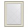 EvoForm mirror in a baguette frame, with an engraving, 78 mm, 64x87 cm, color white skin with chromium