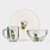 Avocado breakfast set, 3 items: mug 200 ml, salad bowl 450 ml, plate, MIX drawing