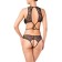 Erotic body Erolata, from lace canvas, black color, size 42-44