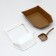 Cata toilet curly with an side with a scoop, 54 x 38 x 20 cm, white-brown