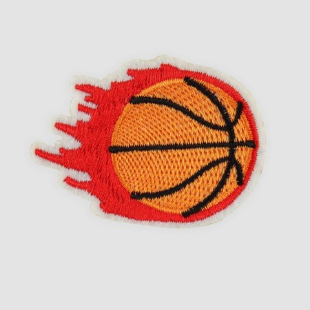 Glue patch for clothes, shoes, bags "basketball", 6 × 4 cm-1