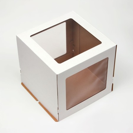 Box for cake 3 windows, 30 x 30 x 29 cm-1