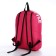 Lightning backpack, external pocket, 2 side pockets, raspberry color