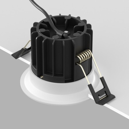 Built-in lamp Technical DL058-12W3K-W ROUND, 80x80x60 mm, LED, 12W, 920LM, 3000K, white color-8