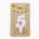 Candle for Cake "Oval" Figure "5", large, pearl, 5.5 cm