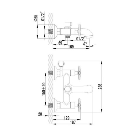 Lemark Plus Spirit LM1912C bathtub mixer-1