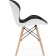 Wooden chair PC-027 array of beech/metal/eco-leather, natural/black 45x53x73 cm