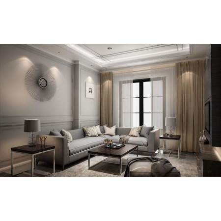 Curtain curtains, size 200x270 cm, blackout, linen, horn, yellow-beige color