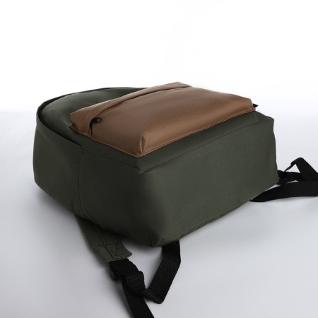 Sports backpack from textiles on lightning, Textura, 20 liters, khaki color/beige-2