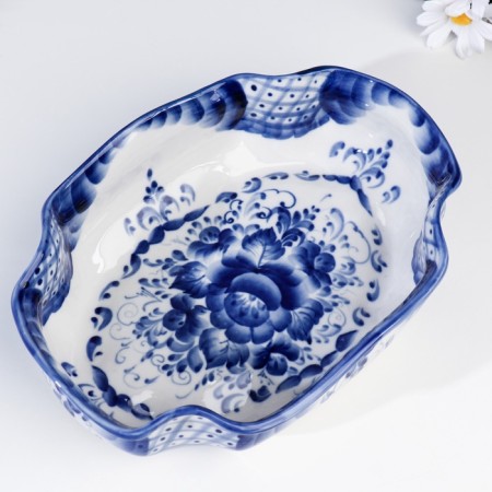 Cupcake dish, gzhel-5