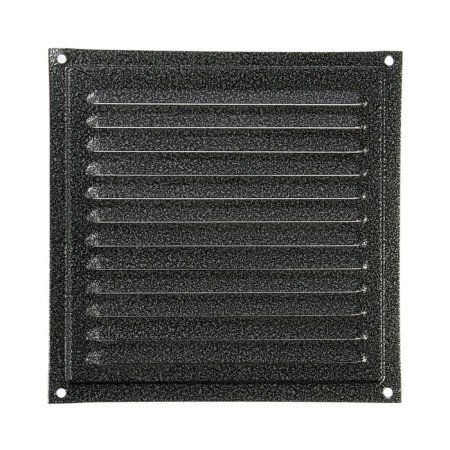 Ventilation grate Zein Lux RM1919SR, 190 x 190 mm, with a grid, metal, silver-3