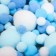 Decor for creativity "Pomponchiki. Blue sky" d = 1-3 cm set 135 pcs