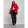 Ski costume female winter, size 44, red color