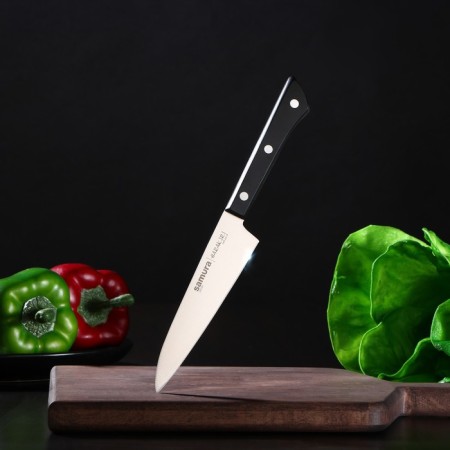 Kitchen knife samura harakiri, universal, blade 12 cm, black hilt