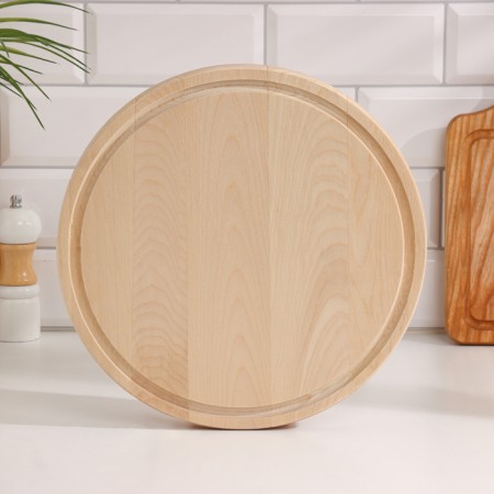 Board a cutting round with a groove, 30 x 2cm